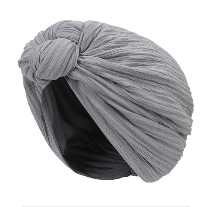 Woman Muslim Headscarf Cap Cotton Headband African Head Wraps Elegant Retro Turban for Ladies Beanies Caps Muslim Headpiece