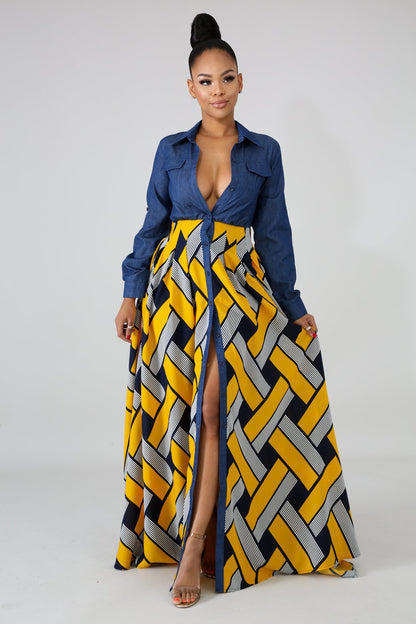 African Dresses for Women Spring Fashion African Women Printing Long Dress African Clothes