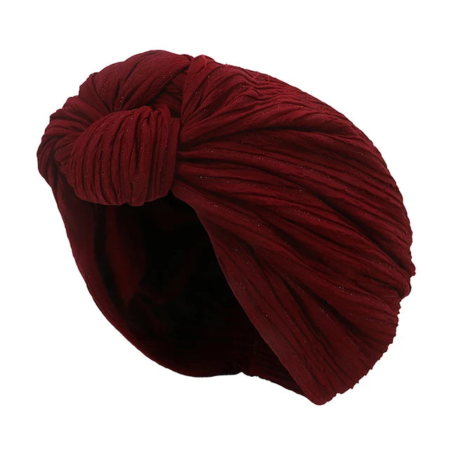 Woman Muslim Headscarf Cap Cotton Headband African Head Wraps Elegant Retro Turban for Ladies Beanies Caps Muslim Headpiece